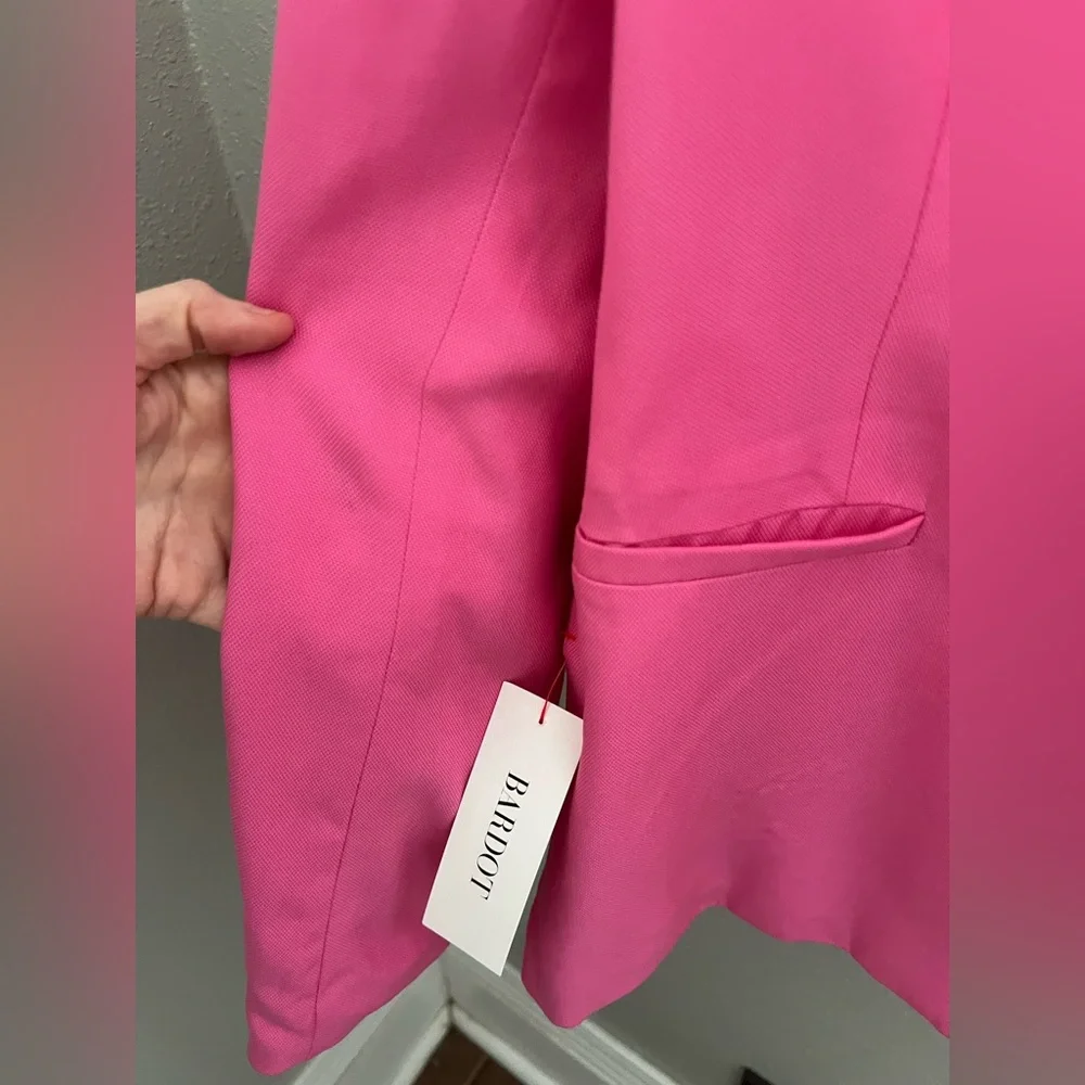 Bardot Parisienne Double Breasted Blazer in Pink Pop Size XL New